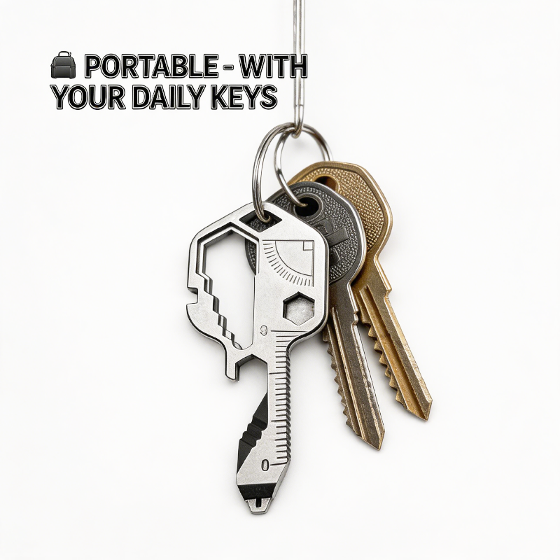 24-in-1 Key Shaped Multi-Tool